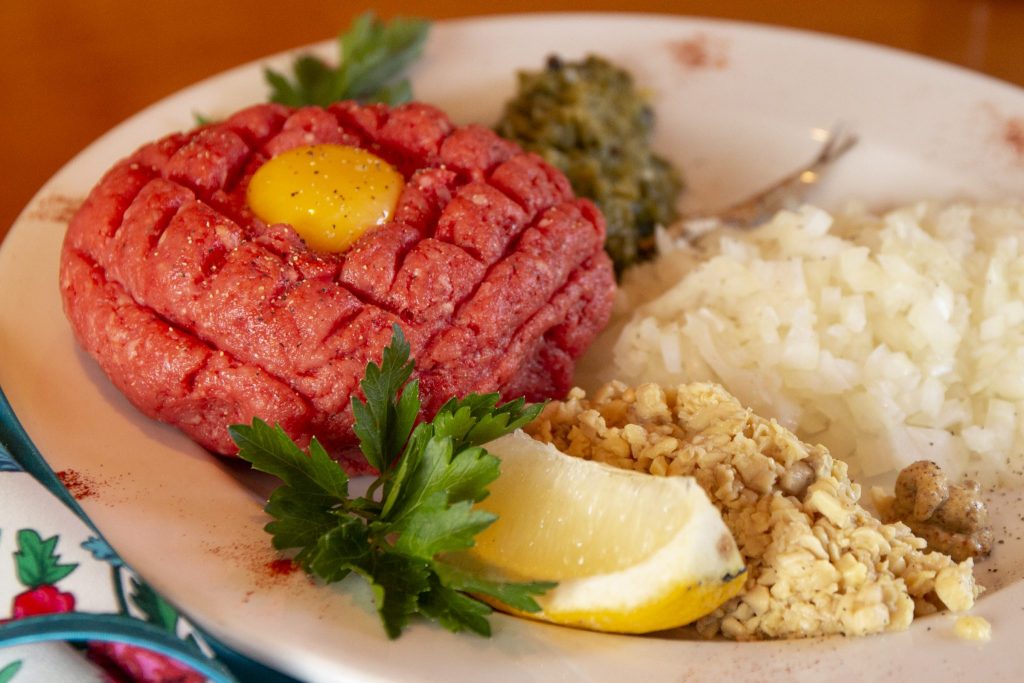 Steak Tartare available at U Gazdy Restaurant in WoodDale IL